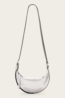 Кожаная сумка HALF Allsaints, серебряный w393xc | srebrny