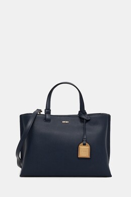 Кожаная сумка DKNY, темно-синий r44d1i53 | granatowy