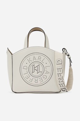 Кожаная сумка Karl Lagerfeld, белый a1w30058 | biały