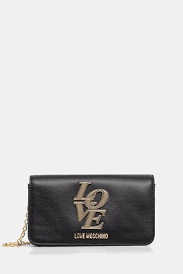 Кожаный клатч Love Moschino, черный jc5663pp1 | czarny