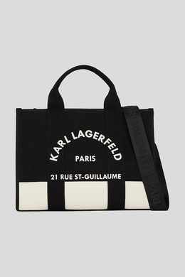 Хлопковая сумка Karl Lagerfeld, черный a3w50025 | czarny