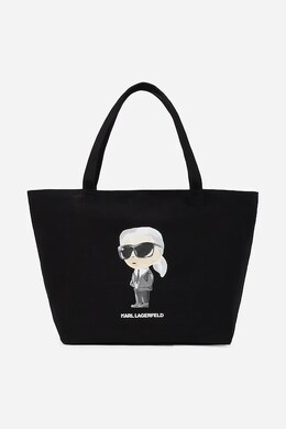Хлопковая сумка Karl Lagerfeld, черный a2w50027 | czarny