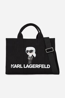 Хлопковая сумка Karl Lagerfeld, черный a2w50047 | czarny