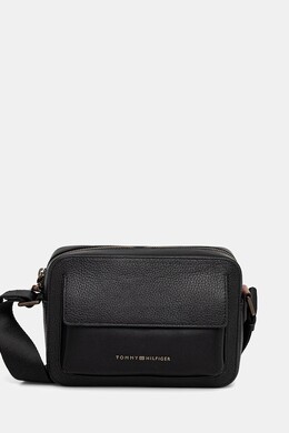 Кожаная сумка Tommy Hilfiger, черный am0am13505 | czarny