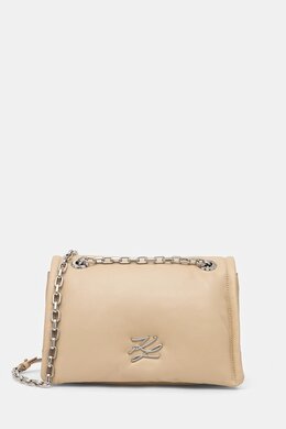 Кожаная сумка Karl Lagerfeld, бежевый a1w30173 | beżowy
