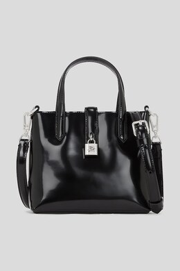 Кожаная сумка Karl Lagerfeld, черный a3w30288 | czarny