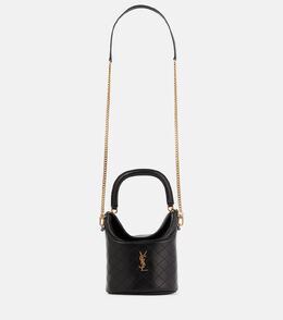 Кожаная сумка-ведро Gaby Saint Laurent, нуар p00884114 | noir