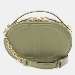 Christian Dior Oval Camera Khaki Leather Shoulder Bag 1205581