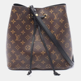 Louis Vuitton NeoNoe Brown Black Monogram Coated Canvas Shoulder Bag 1205544