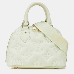 Louis Vuitton Alma Soft BB Light Green Monogram Mahina Leather Shoulder Bag 1205577