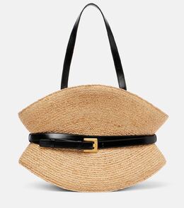 Средняя плетеная сумка Shuffle Balmain, Gwn Naturel / Noir p01039097 | gwn naturel / noir