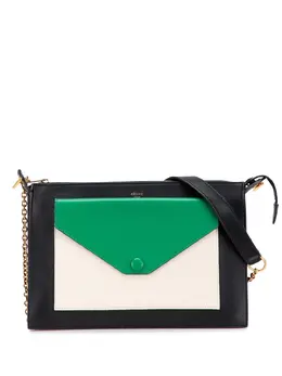 Celine 2014 Tricolor Leather Pocket Envelope Zip crossbody bag 31900588