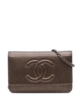 Chanel 2012-2013 CC Metallic Caviar Wallet On Chain crossbody bag 31905137