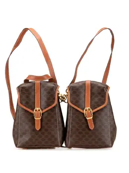 Celine 1995 Mini Macadam Coated Canvas Twin backpack 31901367