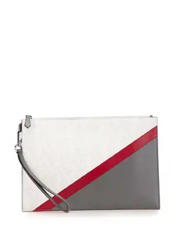 Fendi 2010-2025 Zucca Coated Canvas FF 1974 Diagonal Vitello Liberty clutch bag 31903671