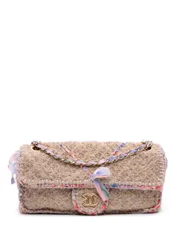 Chanel 2009-2010 CC Straw Country Flap shoulder bag 31905110
