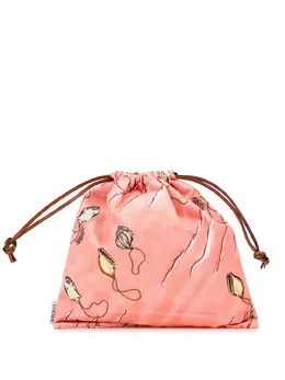 Loewe 2010-2025 Paulas Ibiza Canvas Seashell Print Drawstring pouch 31904276
