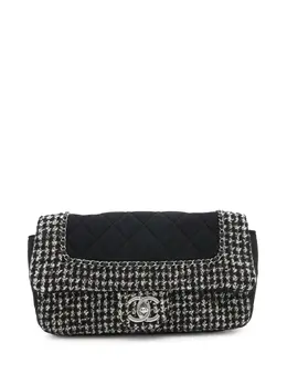 Chanel 2014-2015 Medium Quilted Jersey and Tweed Chain Flap shoulder bag 31903028