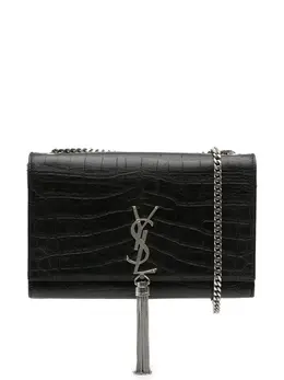 Saint Laurent 2016 Medium Croc Embossed Leather Kate Tassel crossbody bag 31905191