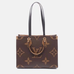 Louis Vuitton OnTheGo MM Monogram Giant Reverse Shoulder Tote Bag 1206340