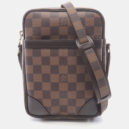 Louis Vuitton Danube Shoulder Bag Damier Canvas Leather Ebene 1206283