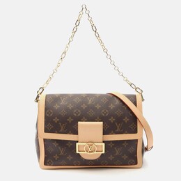 Louis Vuitton Dauphine Soft GM Brown Monogram Chain Shoulder Bag 1206341