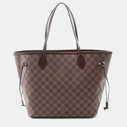 Louis Vuitton Neverfull MM Damier Ebene Coated Canvas Tote Bag 1206300