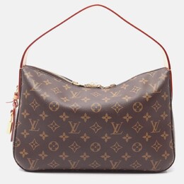 Louis Vuitton Slouchy PM Brown Monogram Canvas Leather Shoulder Bag 1206335