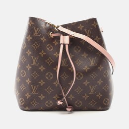 Louis Vuitton Neo Noé Pink Rose Poodle Monogram Canvas Shoulder Bag 1206314