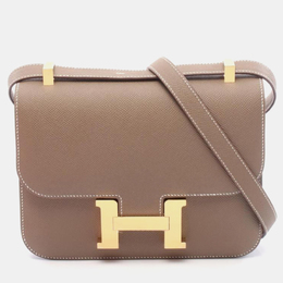 Hermes Constance 24 Etoupe Grey Epsom Leather Shoulder Bag 1206238