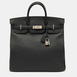 Hermes Noir Togo Leather Palladium Finish HAC Birkin 40 Bag 1205527