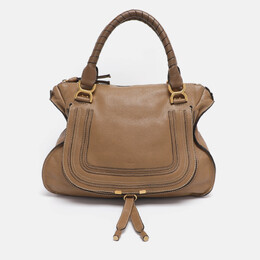 Chloe Beige Leather Large Marcie Shoulder Bag 1205092