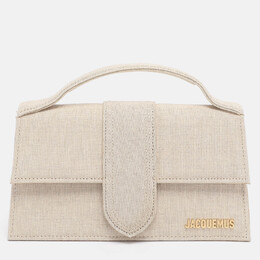 Jacquemus Beige Canvas Le Grand Bambino Top Handle Bag 1205072