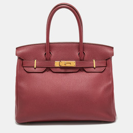 Hermes Rubis Togo Leather Gold Finish Birkin 30 Bag 1205014
