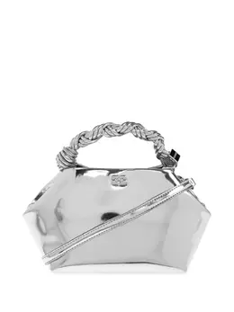 Ganni twisted-handle tote bag 31758613