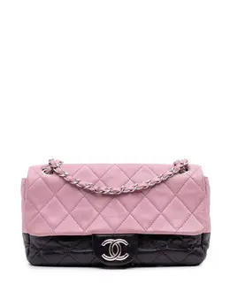 Chanel 2008-2009 Medium Bicolor Lambskin and Calfskin CC Chain Flap shoulder bag 31904824