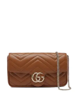 Gucci GG Marmont chevron-quilted logo-plaque shoulder bag 31891530