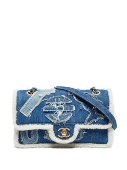 Chanel 2019 medium Egypt Hieroglyph denim shoulder bag 31901171