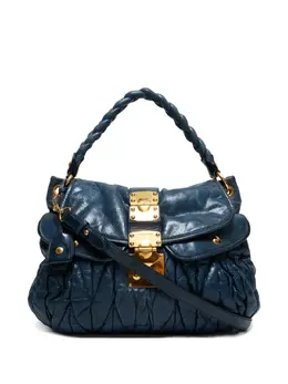 Miu Miu 2010s matelassé braided-handle tote bag 31901221