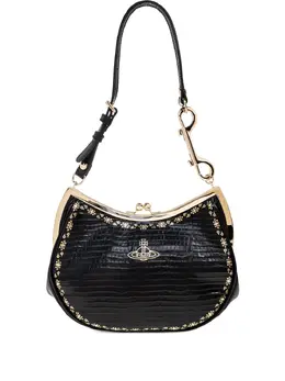 Vivienne Westwood small crocodile-embossed clasp shoulder bag 31705602