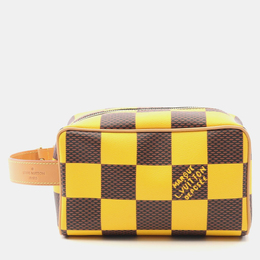 Louis Vuitton Locker Dopp Kit Yellow/Brown Damier Pop Coated Canvas Shoulder Bag 1206305