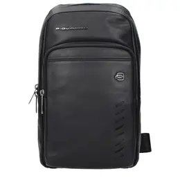 Piquadro Black Leather Crossbody Bags pi15271605502217bt