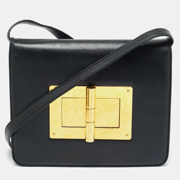 Tom Ford Black Leather Large Natalia Shoulder Bag 1206454