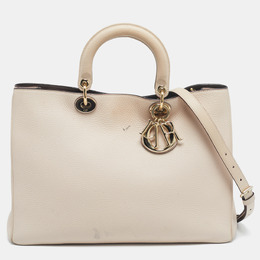 Christian Dior Beige Leather Large Christian Diorissimo Shopper Tote 1205760