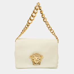 Versace White Leather Medusa Sultan Shoulder Bag 1205877