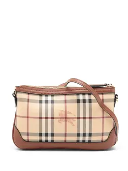 Burberry 2000-2020s check-pattern leather shoulder bag 31899703