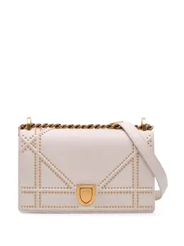 Christian Dior 2018 Small Lambskin Studded Diorama Flap crossbody bag 31936775