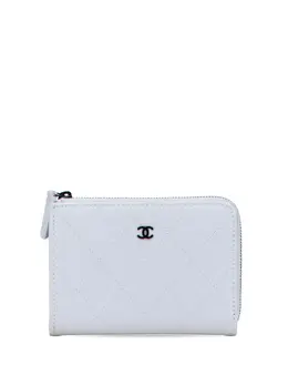 Chanel 2021-2025 CC Quilted Calfskin Zip Wallet small wallets 31921093