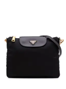 Prada 2000-2013 Saffiano Trimmed Tessuto crossbody bag 31927776