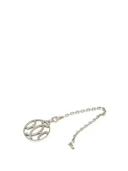 Hermes 1990-2010 Palladium Plated H Logo Bag Charm key chain 31934253